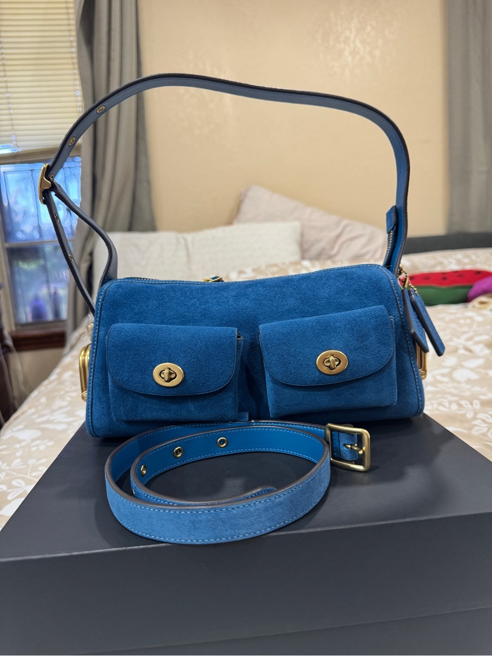 Coach Blue Haversack mini Shoulder/Crossbody Bag BRAND NEW